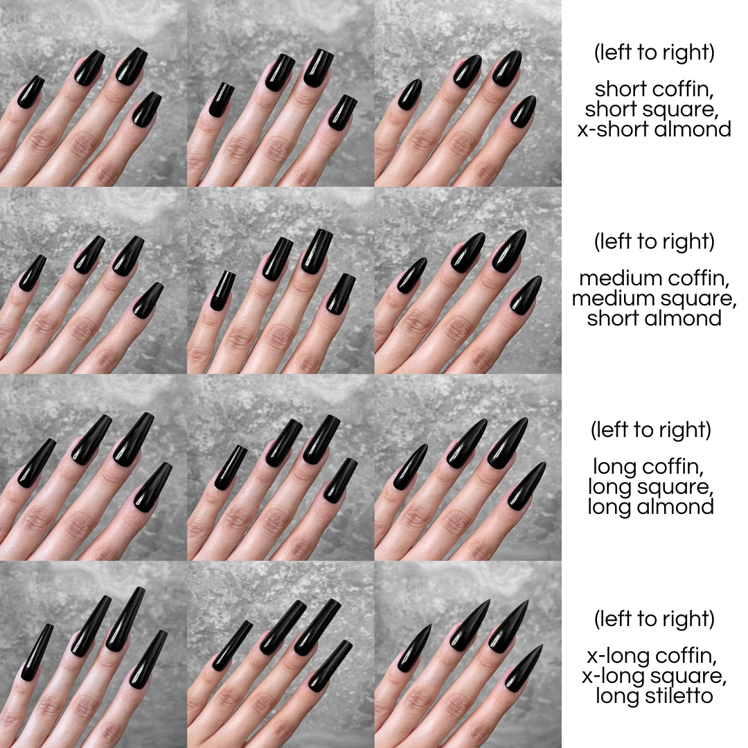 Dark Blue and Black Ombre Press-On Nail Set – SCIENTIA